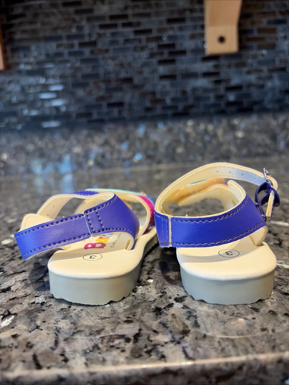 Vintage 90s 1993 Barney Sandals Shoes Baby Toddler size 3 Rare Beach Retro